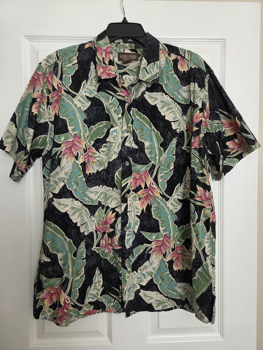 COOKE STREET HONOLULU SHIRT MENS XL Black Green